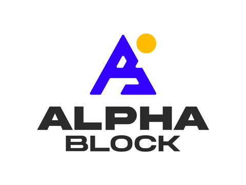logo pour Alpha Block, projet d'investissementement en crypto-monnaie